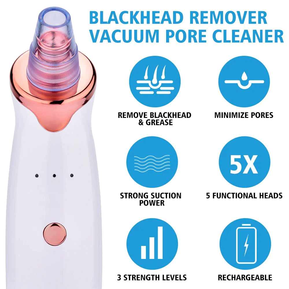 Vacuum Blackhead Remover Face Black Spots Cleaner White Dot Pimple Removal