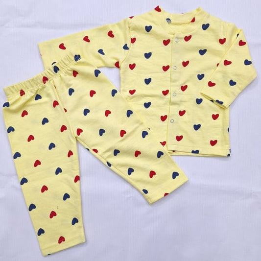 Kids Night Suit – Peach Hearts