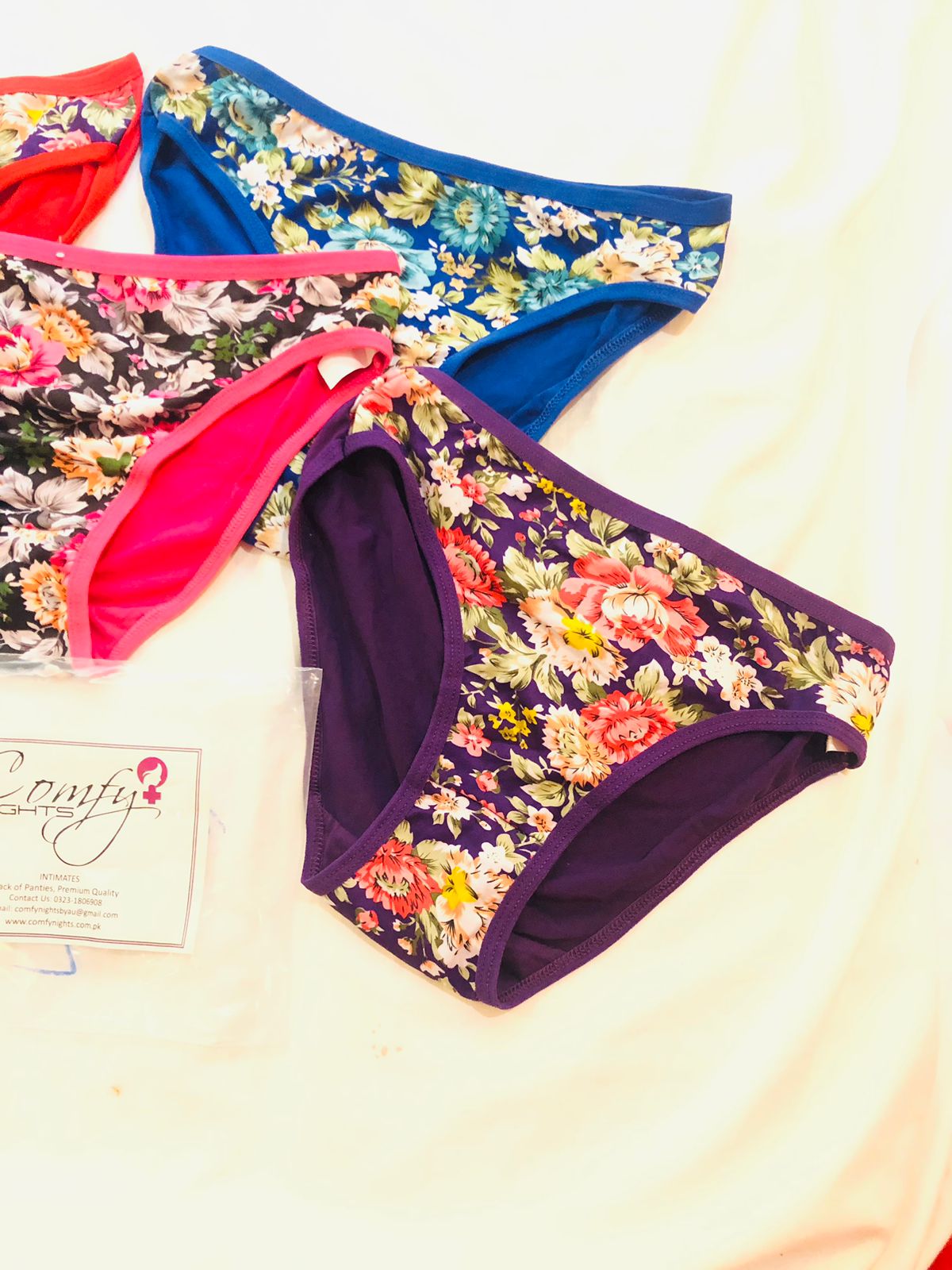 Floral Printed Pack of 5 Soft Cotton Panties